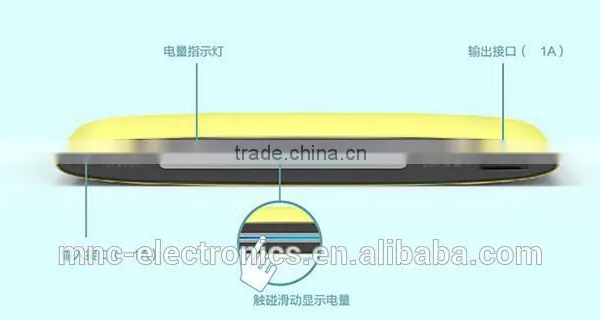 Creative Touch Stripe Led Indicator Ultra Thin Polymer Lithium Battery Custom Logo 8000mAh Mobile Phone Battery Pack Power Bank photo-2