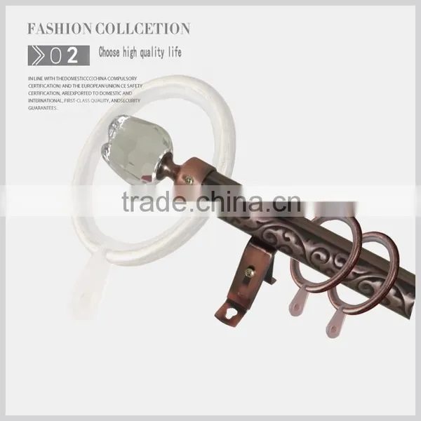 Classic Rose Crystal Curtain Finials, Copper Iron Pipe ,curtain Bracket photo-2