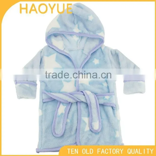 Super Soft Coral Fleece Bathrobe Bathrobe for Kids Baby Terry Bathrobe photo-2
