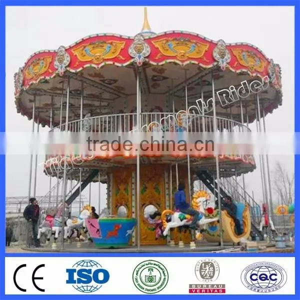 Amusement Playground Kiddy Carousel 36 Seats Double Deck Carousel photo-4