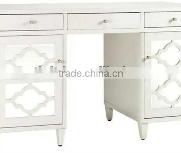 Solid wooden white modern computer desk,office wooden desk