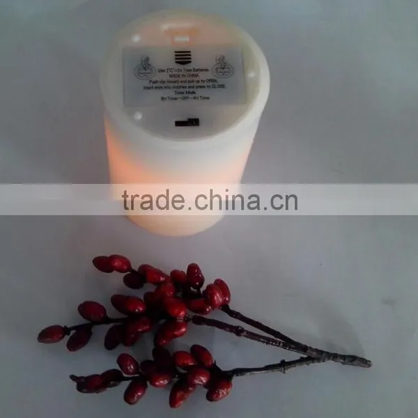 Home Interior Decorative Flat Top White Pillar Set Electric Realistic Flicker Wax Candle With Timer photo-3