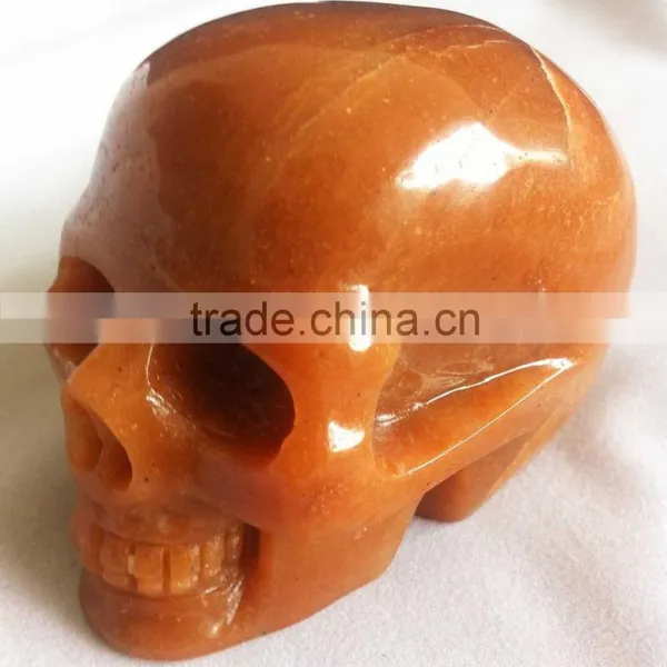 Factory Pirce Red Aventurine Skull Craft photo-3