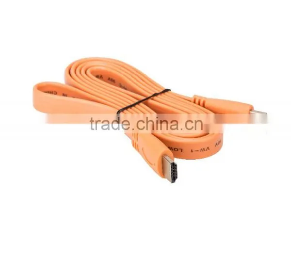 Fashion 1.8m White Flat Hdmi Cable for Multimedia photo-4