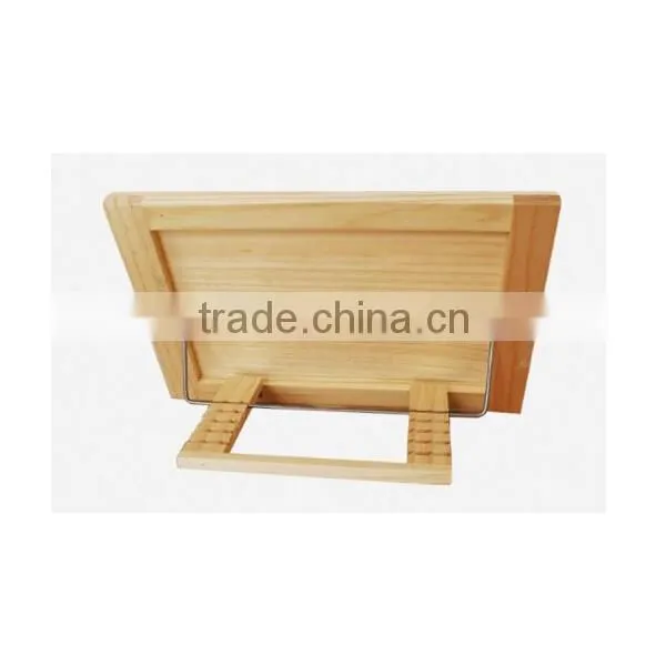 Wholesales Pine Unfinished Cheap Handmade Wooden Book Stand Holder photo-3