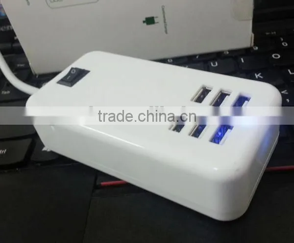 Fashionable Home Travel Charger 6 Ports USB Charger Wall Charger US EU UK photo-3