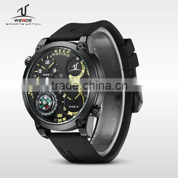WEIDE Luxury Brand Military Quartz Watch Silicone Strap Compass Function Clock Men Sports Watch Relogio Masculino Men's Watches photo-3