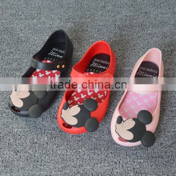 2016 Children's Shoes Jelly Shoes Bow Soft Bottom Fish Head Sandals Korean Princess Girls Shoes