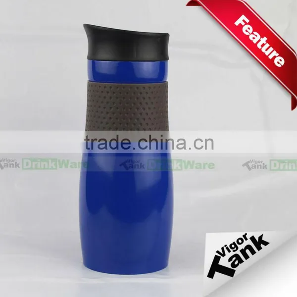 Sports Water Mug,Stainless Steel Sports Mug With Rubber Band
