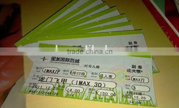 Professional Design Thermal Film Ticket Custom Printed photo-3