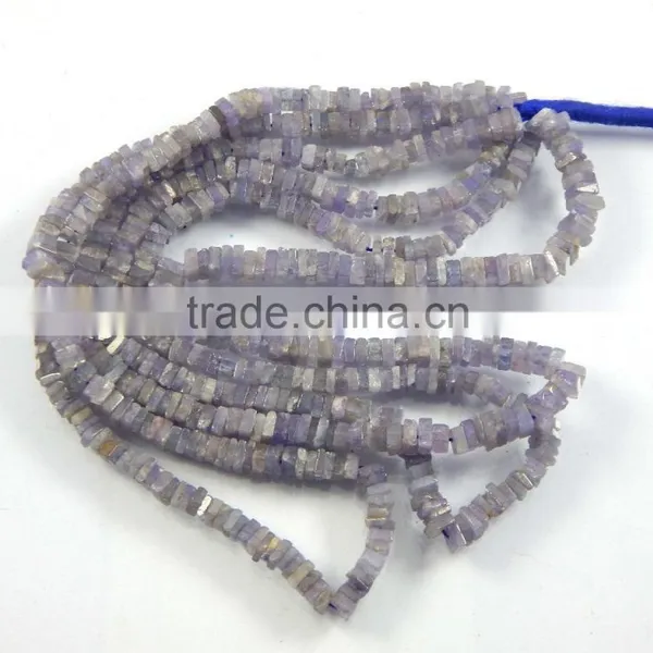 Natural Tanzanite Heishi Spacer Beads photo-2
