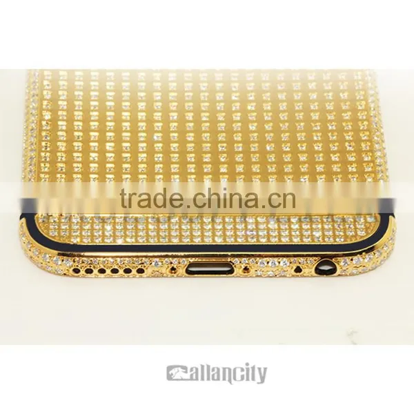 Luxury Golden for Iphone 6 Full Diamond Housing With 24k Gold Plated photo-4