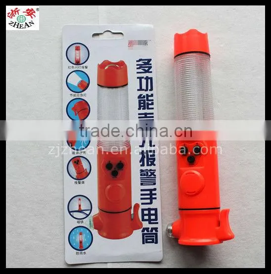 Magnetic Led Car Flashlight With Alarm