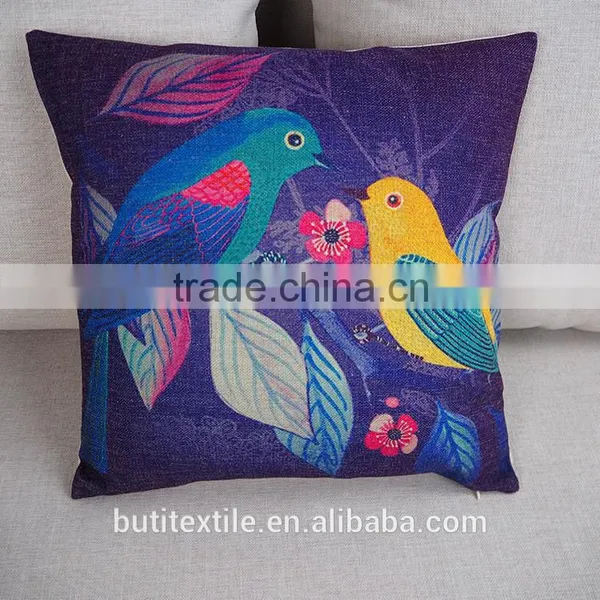 Wholesale Housewares Bird Printed Pillow Cases Cover, Square Pillow Cases 18*18inch photo-2