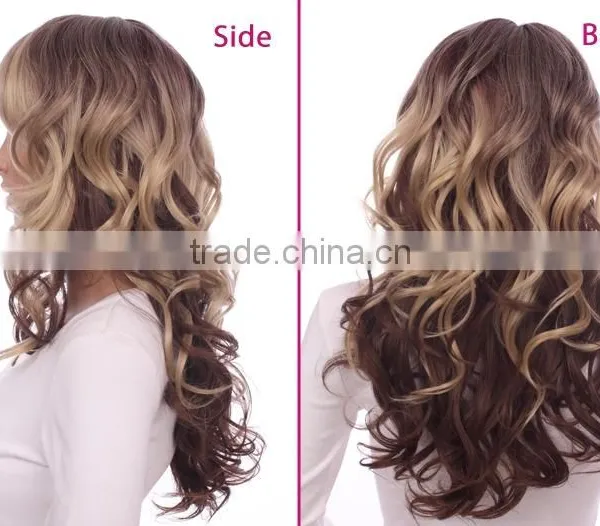 Hot Sale Wholesale Cheap European Style Blond Wig Fashion Synthetic Curly Hair Wig photo-3
