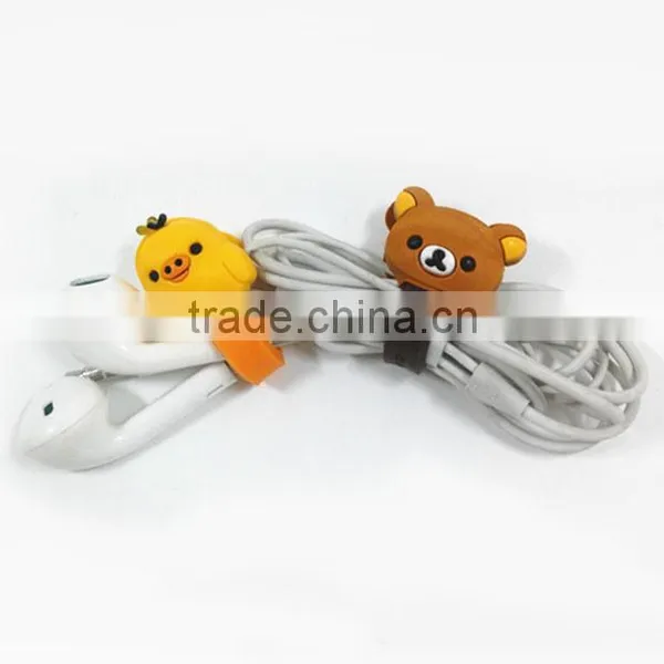 Cartoon Custom Shaped Cute Rubber Headphones Cable Winder photo-5
