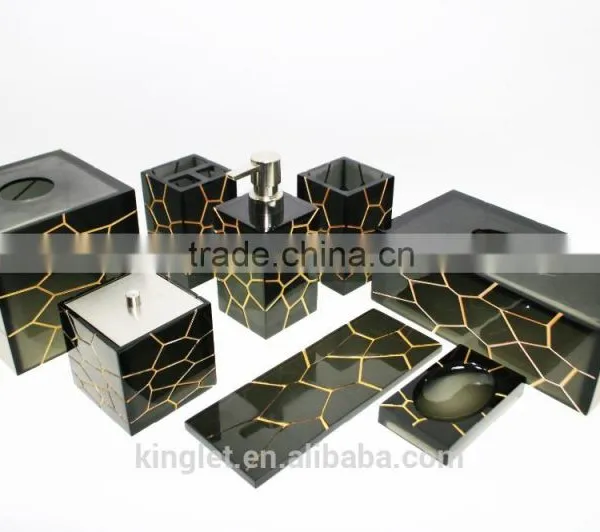 Newly Complete Polyresin Bathroom Accessory Set for Hotel