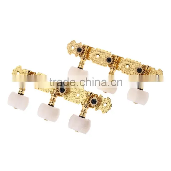 2pcs(Left + Right) Classical Guitar Tuning Key Plated Peg Tuner Machine Head String Tuner photo-5