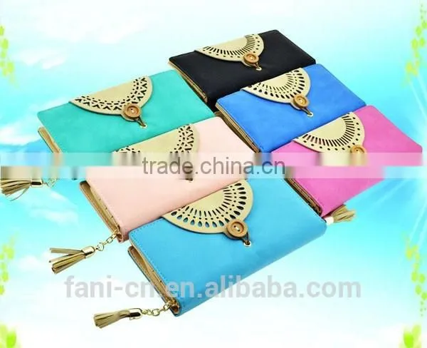 2015 New Arrival Multi Card Holder Fancy PU Leather Wallet With Custom Design for Women photo-3