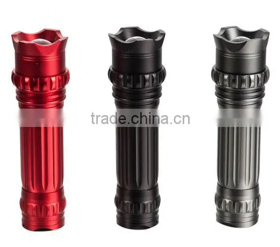 240 Lumens Aluminum Material Led Flashlight Zoom Focus Noiseless Design Hunting Torch Light Led Torch Flashlight photo-2