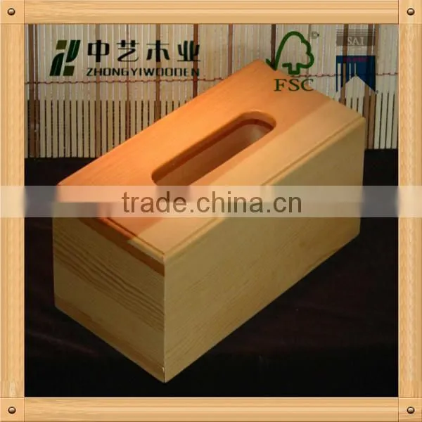 Rectangle Tissue Box Cover Made From Recycled Wood photo-3