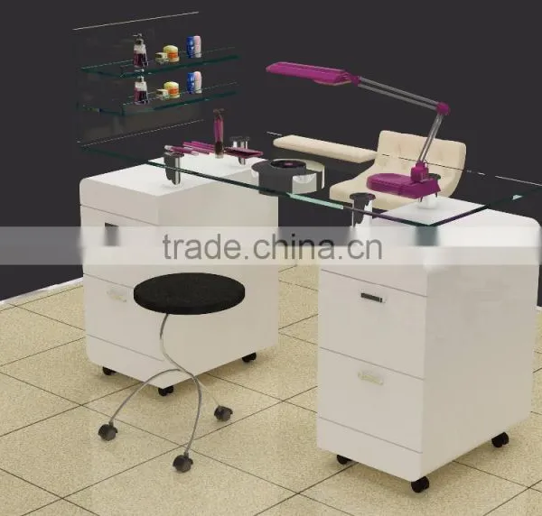 CE Certification Manicure Salon Table Nail Bar Furniture With Your Logo photo-2