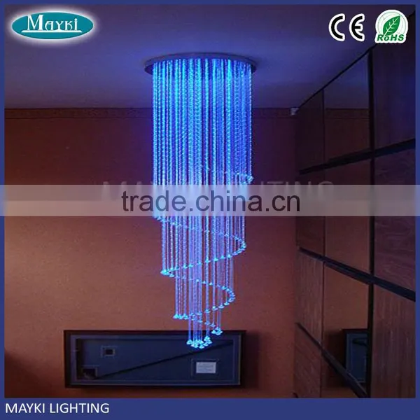 Modren crystal luxury chandelier for hotel used fiber optic chandelier