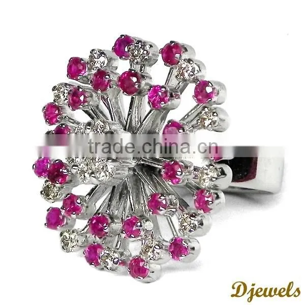 White Gold Diamond Rings 14K Diamond Gold Jewelry photo-4