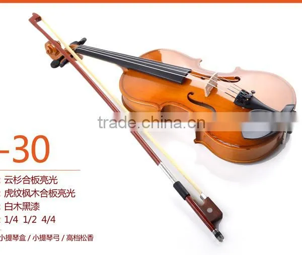 Plywood Spruce Tiger Stripes Maple Back Size :4/4,1/4,1/2 With Case,bow&rosin Violin photo-3