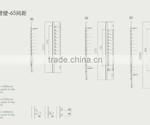 Walll Mounted Sunglasses Display Bars;locking Eyeglasses Display Poles;spectacle Display Rods photo-4