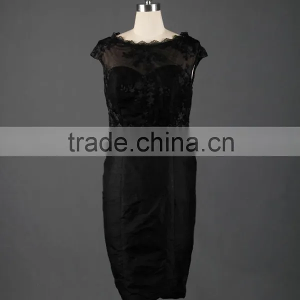 QM-1 Black Two Pieces Lace Mother Of The Bride Dresses photo-3