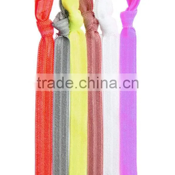 China Manufacturer Low Moq Glitter Plain Elastic Foe Hair Ties photo-2