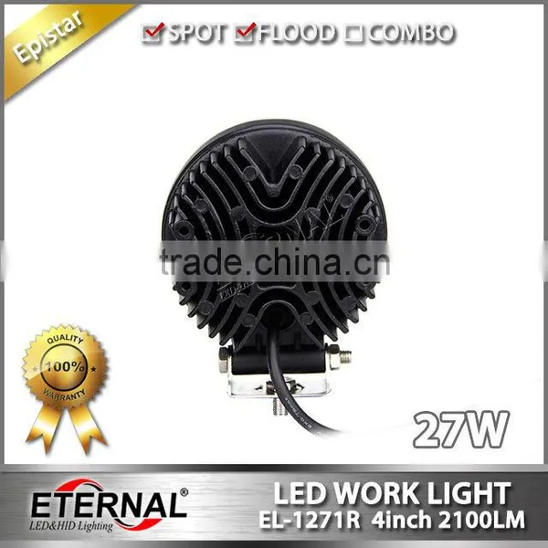 4in 27W Round 4x4 Racing Powersports Motorcycle ATV UTV Driving Spot Led Work Light Bar photo-3
