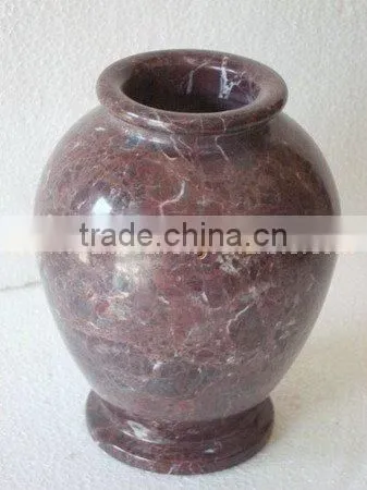 NATURAL RED ZEBRA MARBLE FLOWER VASES photo-2