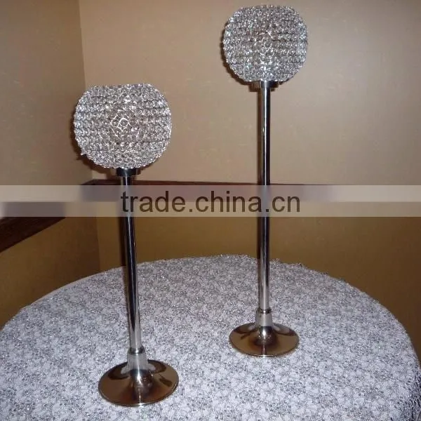 Crystal Ball Candle Holder Centerpiece . photo-4