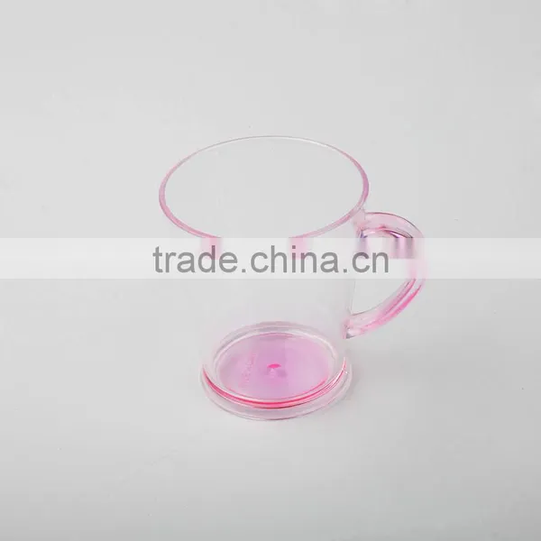 4-color Bottom Spray Colored Fashion Drinking Plastic Cup photo-3