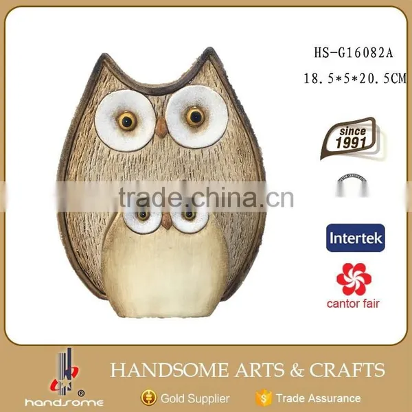9 Inch Outdoor Resin Home and Garden Ornament Owl Figurines Lively Animal Statue photo-3