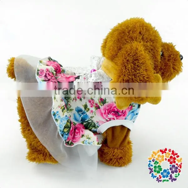 Pet Accessories Dog Clothes Flower Lace Chiffon Dog Cat Pet Wedding Dress Cat Dog Clothes photo-3