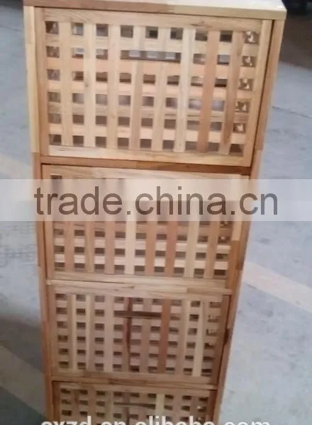 2017 New Design High Quality Wholesale Walnut Wood Laundry Basket photo-2