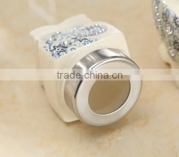 Ceramic Canister Set Stainless Metal Stand photo-5