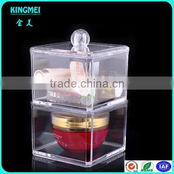 Mini Clear Acrylic Makeup Rectangle Storage Box With Lid photo-5