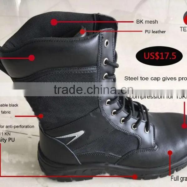 PU Leather Buffalo Leather Waterproof High Quality Safety Shoes photo-3