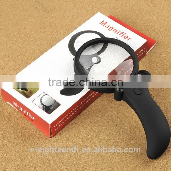 New HAND HELD MAGNIFIER GLASS w/ LED LIGHT UV LAMP 2.5x 4.5x 25x 55x MAGNIFICATION photo-2