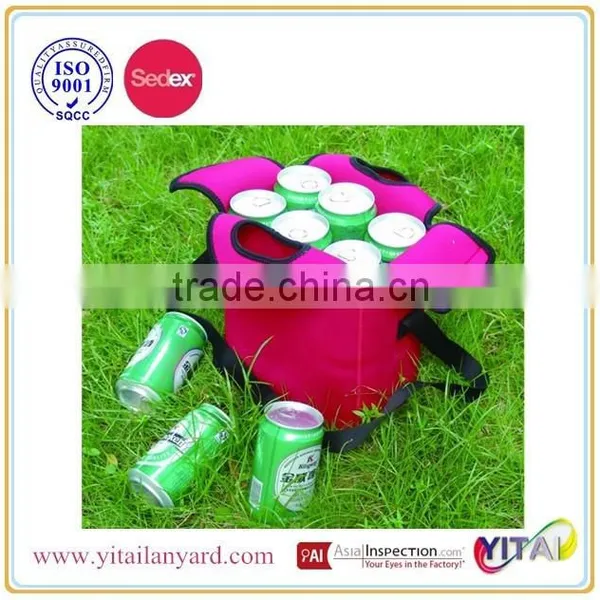 Custom 6-pack wine cooler bag tote made in China