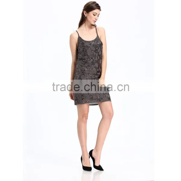 Domin Fashion Guangzhou Factory Wholesale Summer Sequin Dress photo-4