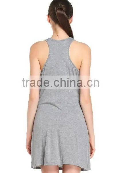 2017 Cheapsale China Supplier Blank T-Shirt Loose Solid Color Summer Casual Women Dress photo-6
