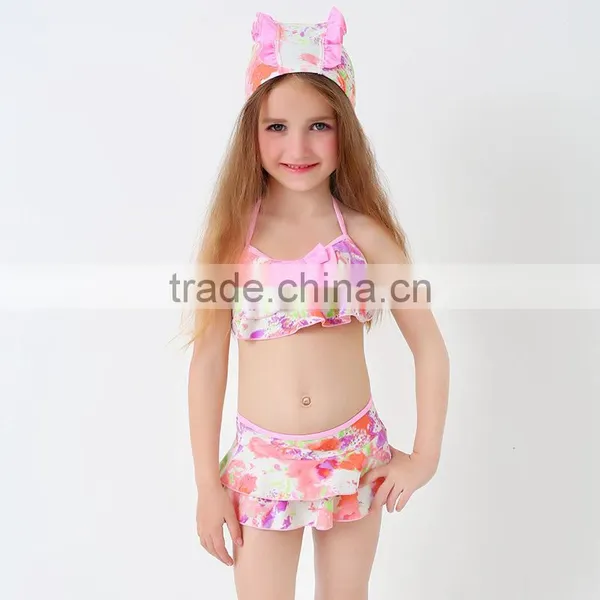 S60576B 2017 Fashion Cute Children's Swimsuit Girls Bikini Swimwear photo-2