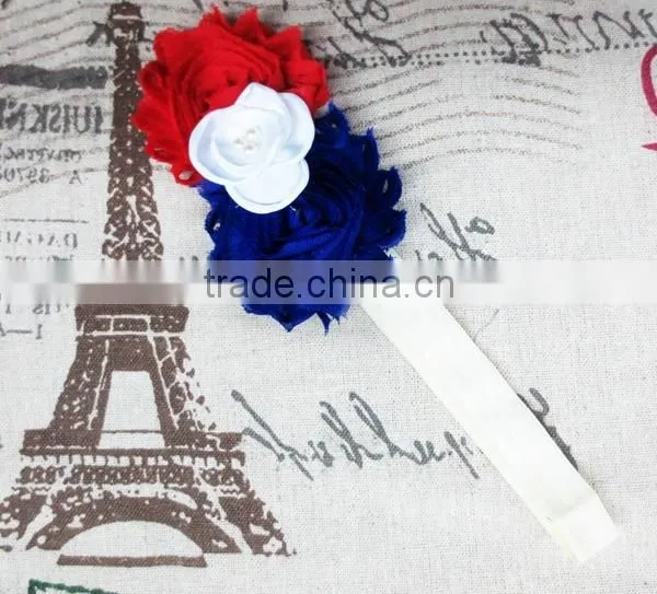 Boutique Girls 4th of July Headband Wholesale, Shabby Flower Headband Artificial photo-2