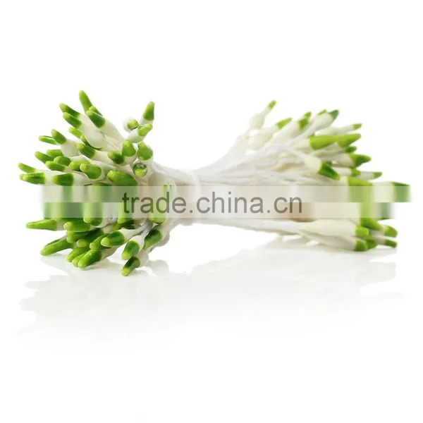 Cheap Wholesale Pearlized Craft Fruit Green Artificial Flower Stamen For Cakes Decoration photo-2