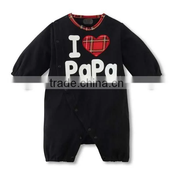 2016 Autumn Sweet Heart Long Sleeve Pure Cotton Baby Girl & Boy Romper photo-2